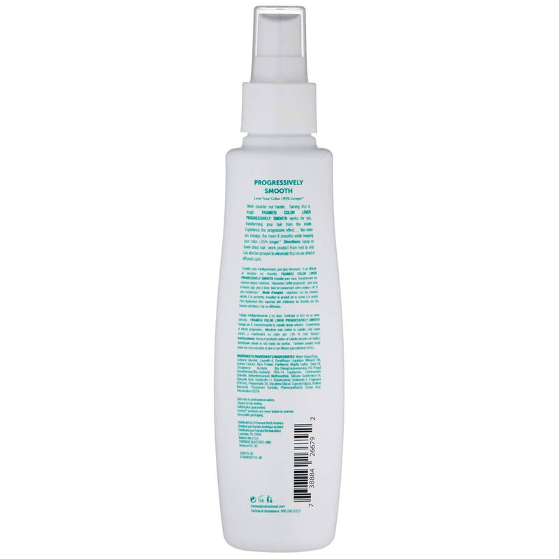VIP Extensions Framesi Color Lover Progressively Smooth Leave In Smoothing Spray, 6 fl oz, Leave In Conditioner, Color Treated Hair Hair Care