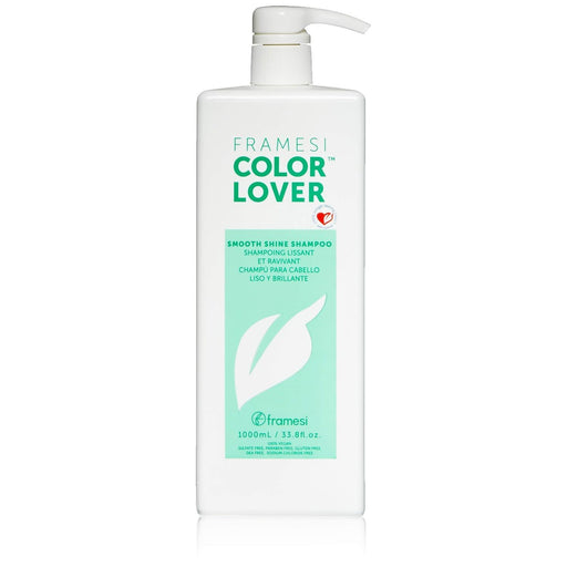 VIP Extensions Framesi Color Lover Smooth Shine Shampoo, Sulfate Free Shampoo with Quinoa and Aloe Vera, Color Treated Hair  33.8 Oz Hair Care