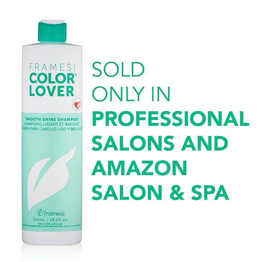 VIP Extensions Framesi Color Lover Smooth Shine Shampoo, Sulfate Free Shampoo with Quinoa and Aloe Vera, Color Treated Hair  33.8 Oz Hair Care