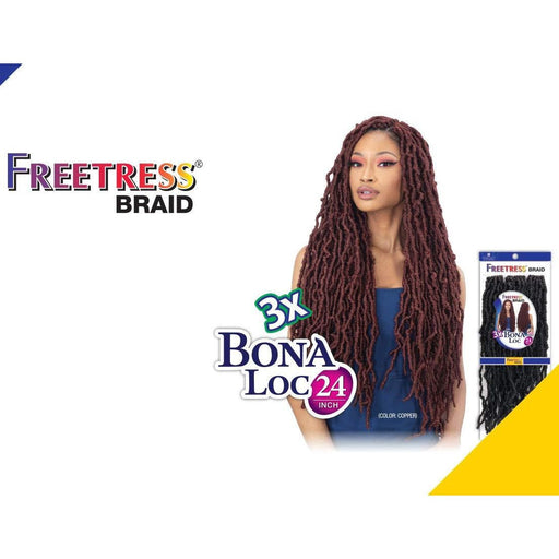 VIP Extensions FreeTress Braid 3X Bona Loc 24" Kanekalon Hair Weaving/Braiding