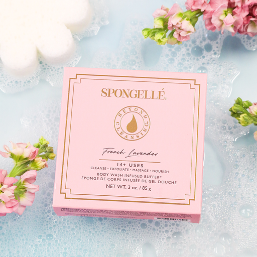 Spongellé French Lavender | Boxed Flower Body Wash Infused Buffer