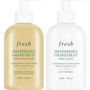 Nava Beauty Fresh Hesperides Grapefruit Citrus Sensations Shower Gel 10 Oz & Lotion 10 Oz Set Bath & Body White Smoke