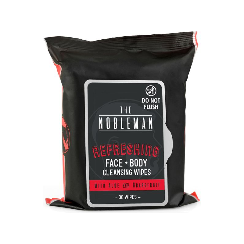 The Nobleman The Nobleman Face+Body with Aloe And Graperfruit Wps Charcoal 30 Wipes Adult Hygienic Wipes