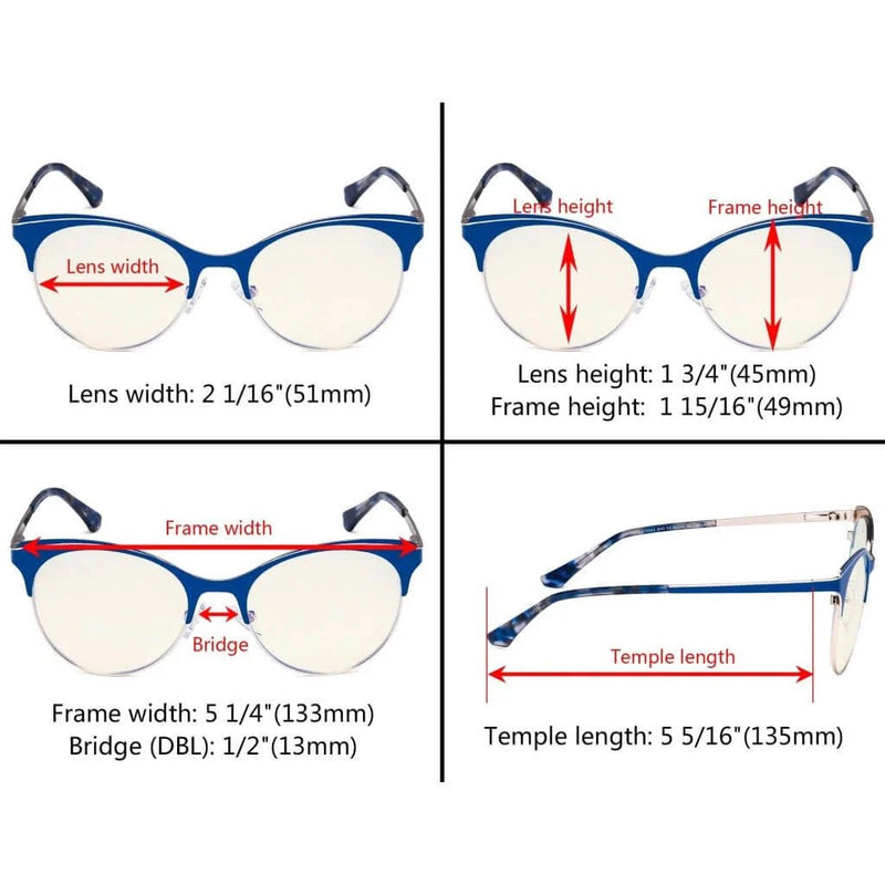 eyekeeper.com Full-rim Blue Light Filter Eyeglasses LX19042-BB40 Eyeglasses