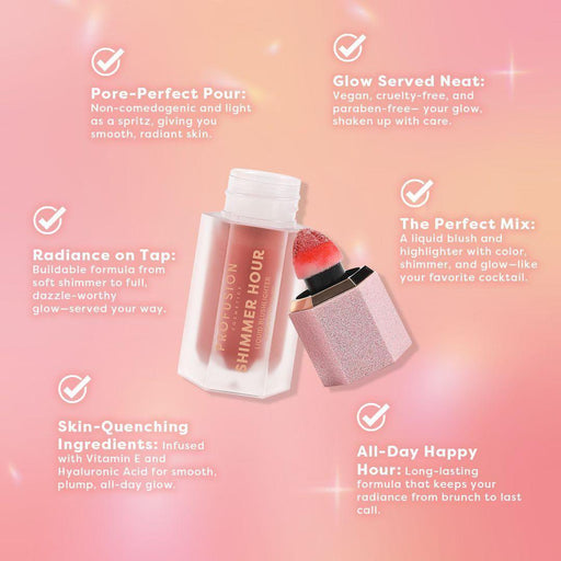Profusion Cosmetics Shimmer Hour Liquid Blushlighter Face