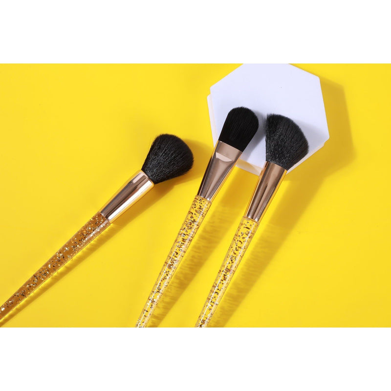 Prolux Cosmetics Gold Flakes 3-Piece Brush Set BRUSH SET
