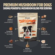 FreshCap Mushrooms Organic Mushroom Complex for Dogs Pet Treats