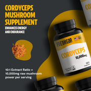 FreshCap Mushrooms Organic Cordyceps Mushroom Supplement Capsules Capsules