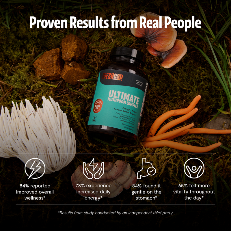 FreshCap Mushrooms Organic Mushroom Complex Supplement Capsules Capsules