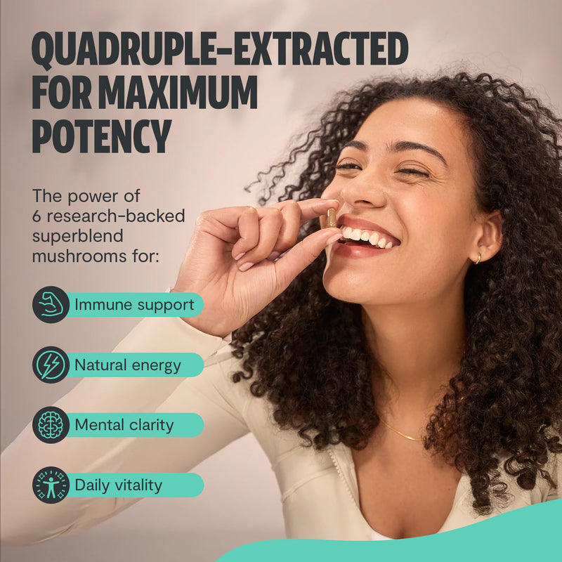 FreshCap Mushrooms Organic Mushroom Complex Supplement Capsules Capsules