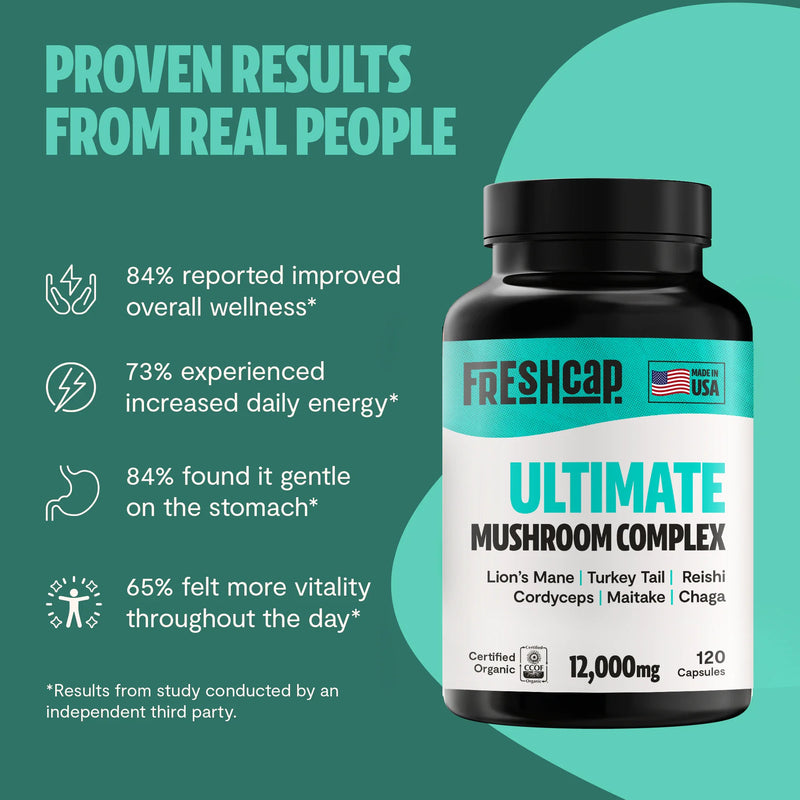 FreshCap Mushrooms Organic Mushroom Complex Supplement Capsules Capsules