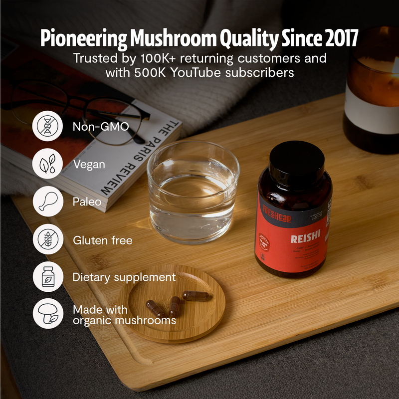 FreshCap Mushrooms Organic Reishi Mushroom Capsules Capsules