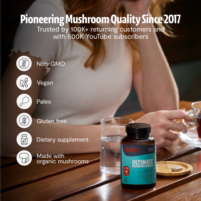 FreshCap Mushrooms Organic Mushroom Complex Supplement Capsules Capsules