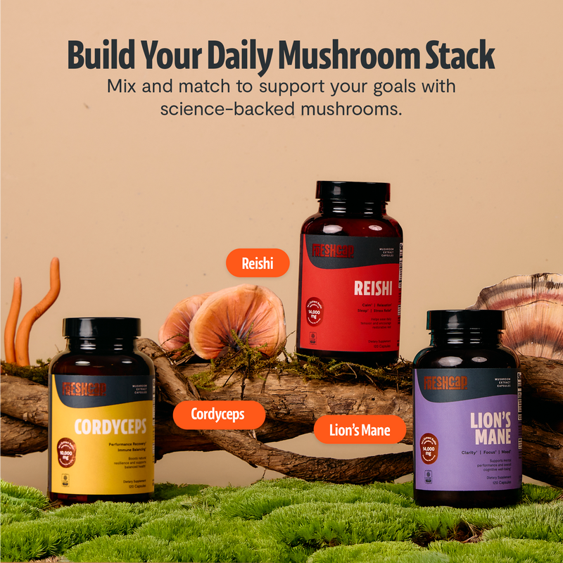 FreshCap Mushrooms Organic Reishi Mushroom Capsules Capsules
