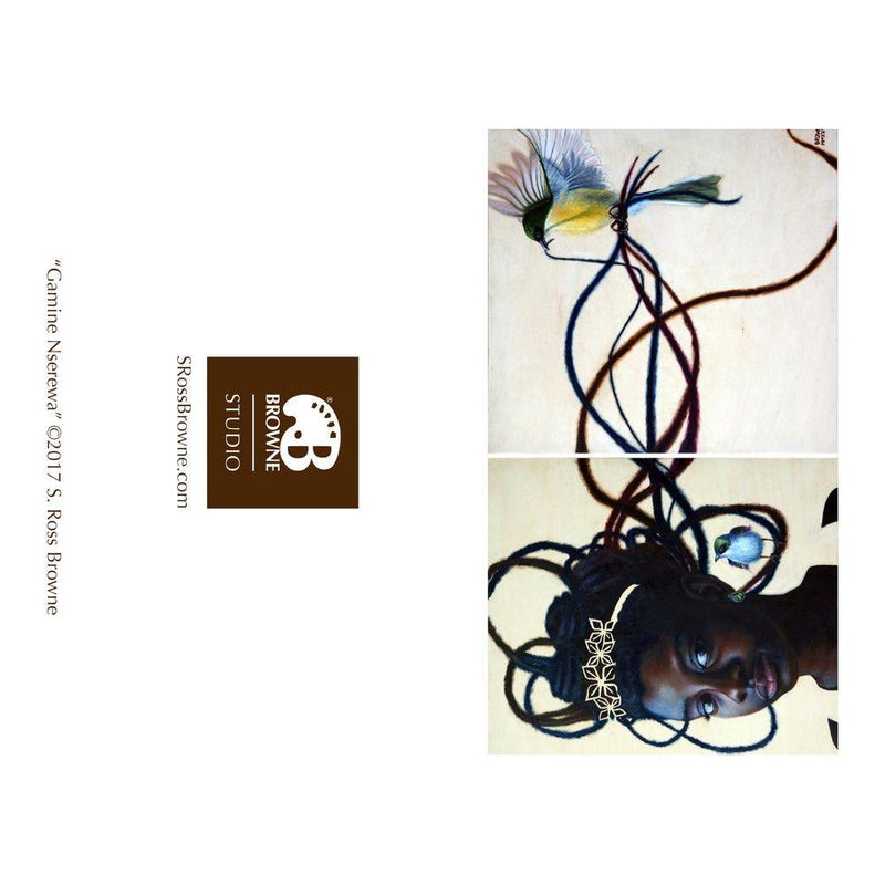 Adiva Naturals 'GAMINE NSEREWA' S. Ross Browne Greeting Card: 5x7 Frame Ready Art