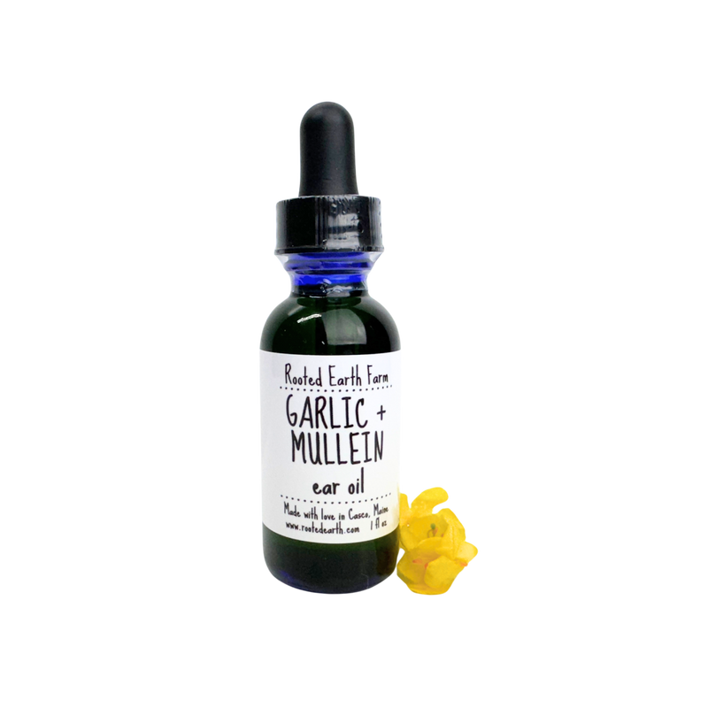 Rooted Earth Farm + Apothecary Garlic and Mullein Ear Oil Under Eye + Ear Care