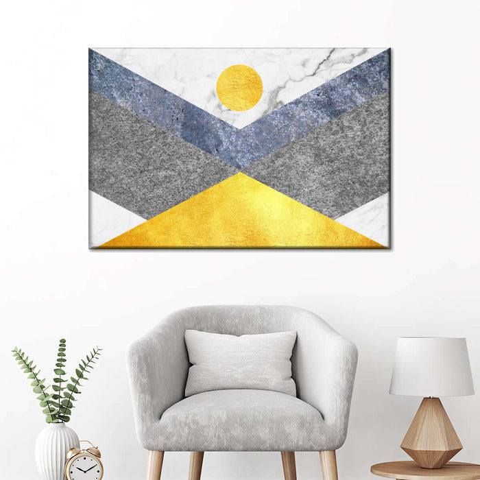 Marble Textured Geometric Wall Art