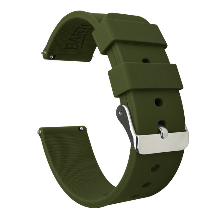 Army Green Silicone Watch Band