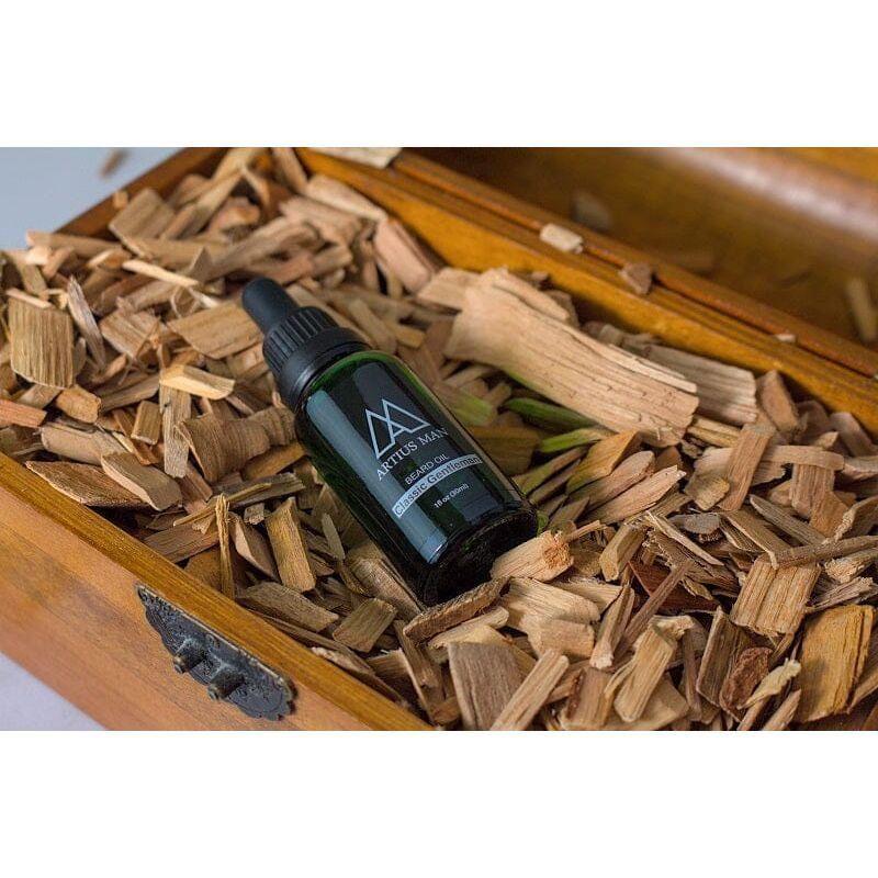Artius Man Classic Gentleman Sandalwood Beard Oil – Pure Sandalwood Beard Conditioning Oil (1 oz)
