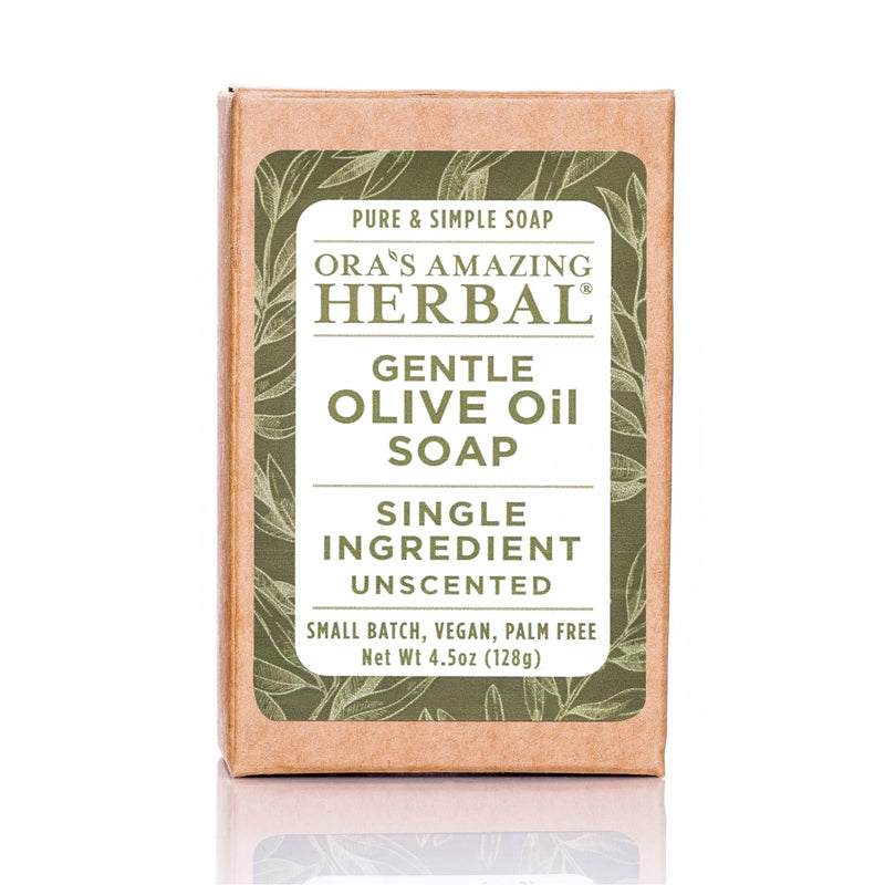 Ora's Amazing Herbal Gentle Olive Oil Soap, Unscented Soap