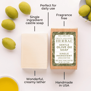 Ora's Amazing Herbal Gentle Olive Oil Soap, Unscented Soap