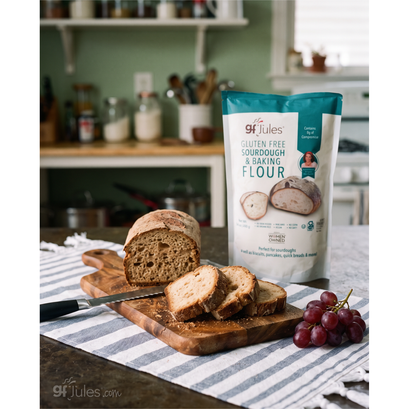 gfJules Gluten-Free Sourdough & Baking Flour | gfJules Light Gray Pack of 1,Pack of 4,Case of 12