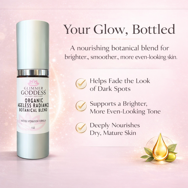 Glimmer Goddess® Organic Skin Care Organic Skin Brightening Serum – Ageless Radiance & Dark Spot Treatment Serums