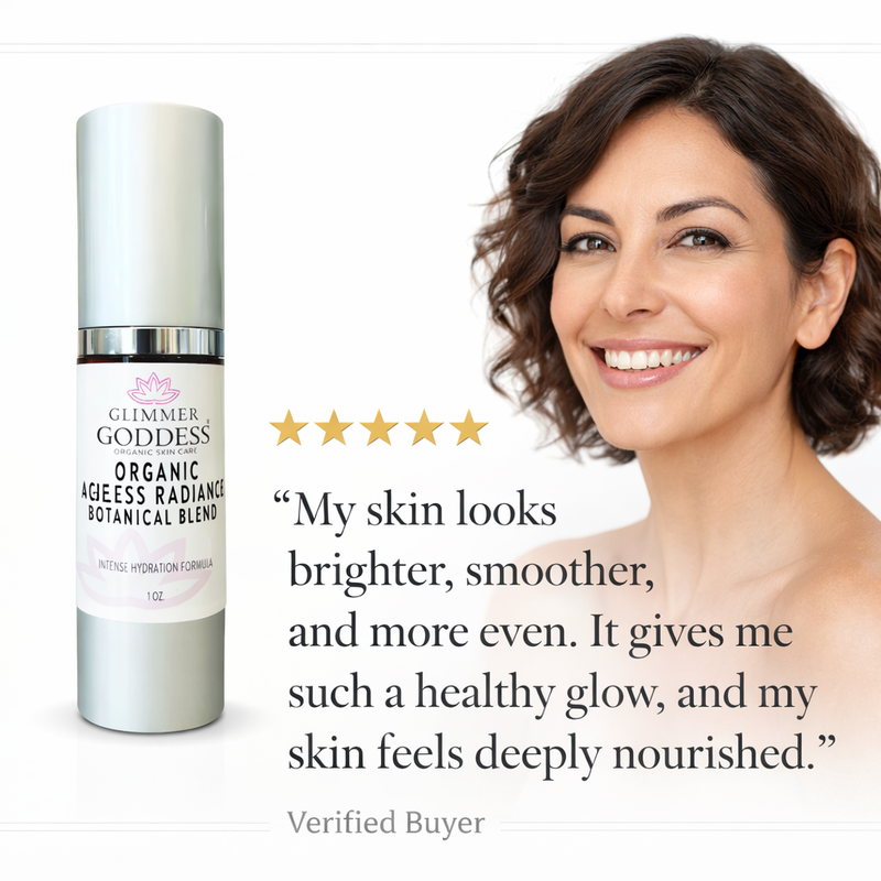 Glimmer Goddess® Organic Skin Care Organic Skin Brightening Serum – Ageless Radiance & Dark Spot Treatment Serums