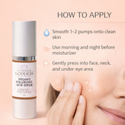 Glimmer Goddess® Organic Skin Care Organic Hyaluronic Acid Serum – Plumping Hydration 1 oz. Serums