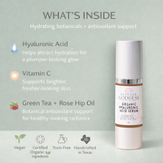 Glimmer Goddess® Organic Skin Care Organic Hyaluronic Acid Serum – Plumping Hydration 1 oz. Serums