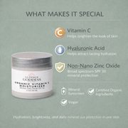 Glimmer Goddess® Organic Skin Care Organic Vitamin C Daily Moisturizer SPF 30 – Brightening Formula Moisturizers