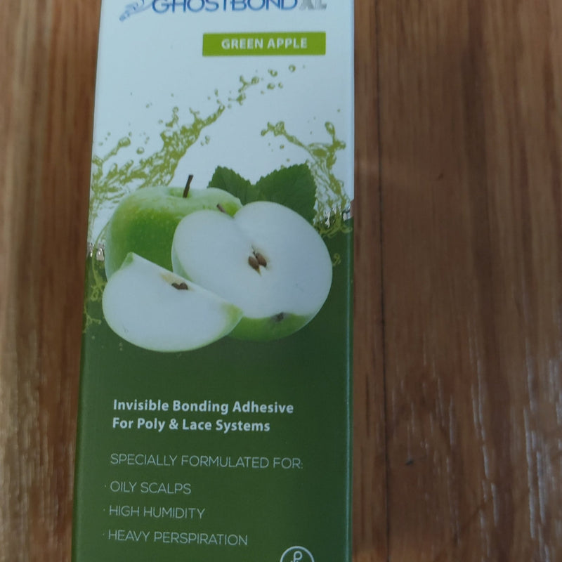 VIP Extensions GhostBONDTM XL Hair Replacement Adhesive - 1.3oz - Invisible Bonding Glue: Extra Moisture Control Green Apple Wig Adhesive