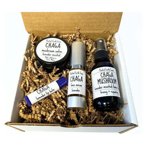 Rooted Earth Farm + Apothecary Chaga Skin Care Gift Set Herbal Salves + Balms