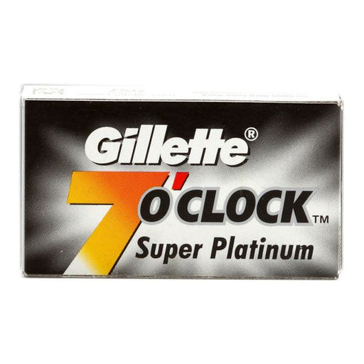 Gillette 7 O'clock Super Platinum Double Edge Razor Blades 5 Piece