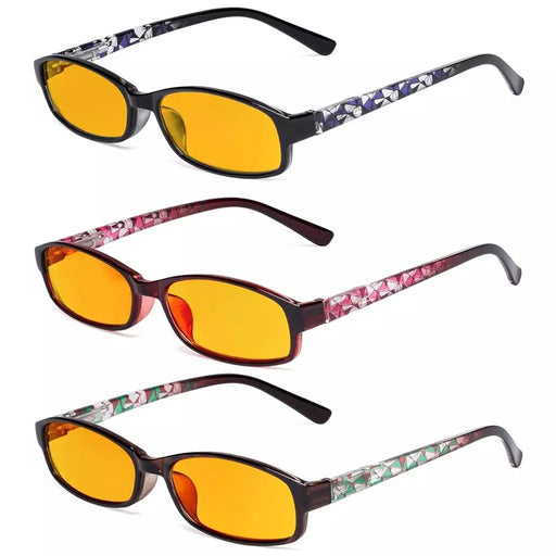 eyekeeper.com Glasses Frame Rectangle Stylish 3 Pack for Square Face HP908 Eyeglasses