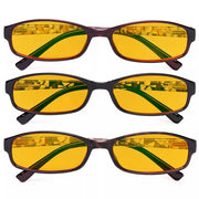 eyekeeper.com Glasses Frame Rectangle Stylish 3 Pack for Square Face HP908 Eyeglasses