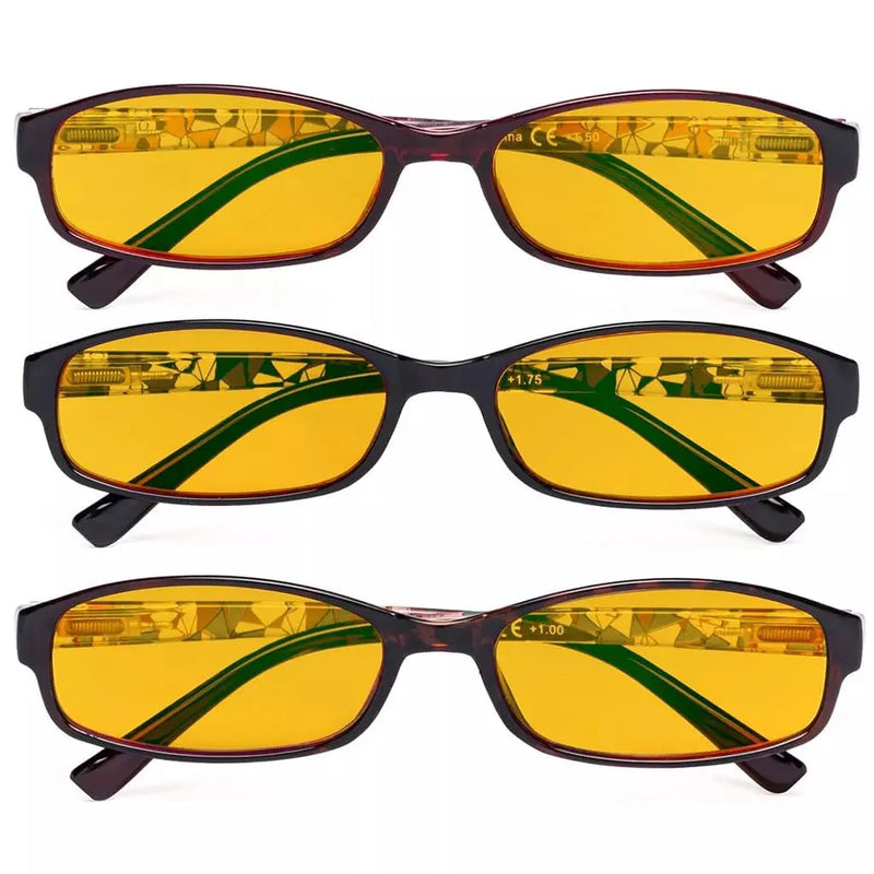 eyekeeper.com Glasses Frame Rectangle Stylish 3 Pack for Square Face HP908 Eyeglasses