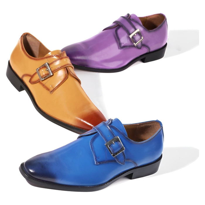 GLORIA Genuine Leather Oxford Style Monk Straps Shoe