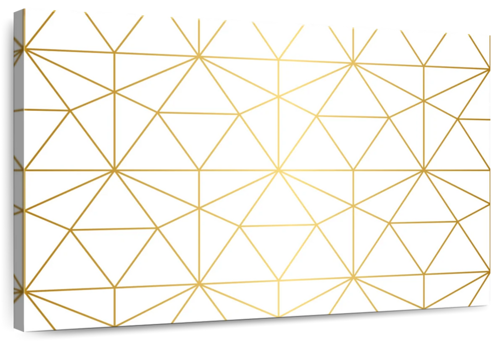 Golden Lattice Wall Art