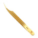 Mega Lash Academy - Gold Micro Fiber - MF2 - Xtra Long Isolating Tweezers 0.5oz. 