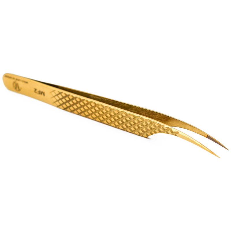 Mega Lash Academy Gold Micro Fiber - MF2 - Xtra Long Isolating Tweezers Tweezers