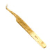 Mega Lash Academy -  Gold Micro Fiber - MF3 - 90 Degree Volume Tweezers