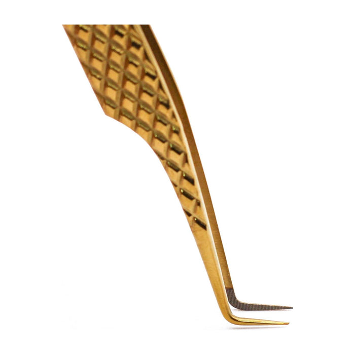 Mega Lash Academy -  Gold Micro Fiber - MF3 - 90 Degree Volume Tweezers