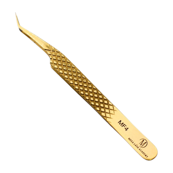 Mega Lash Academy - Gold Micro Fiber - MF4 - 45 Degree Volume Tweezers