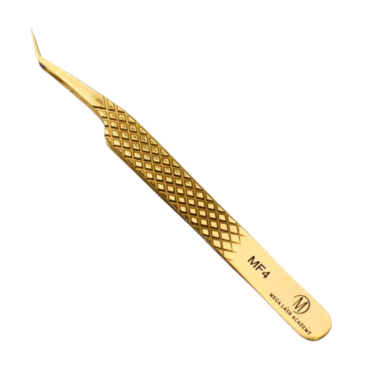 Mega Lash Academy Gold Micro Fiber - MF4 - 45 Degree Volume Tweezers Tweezers