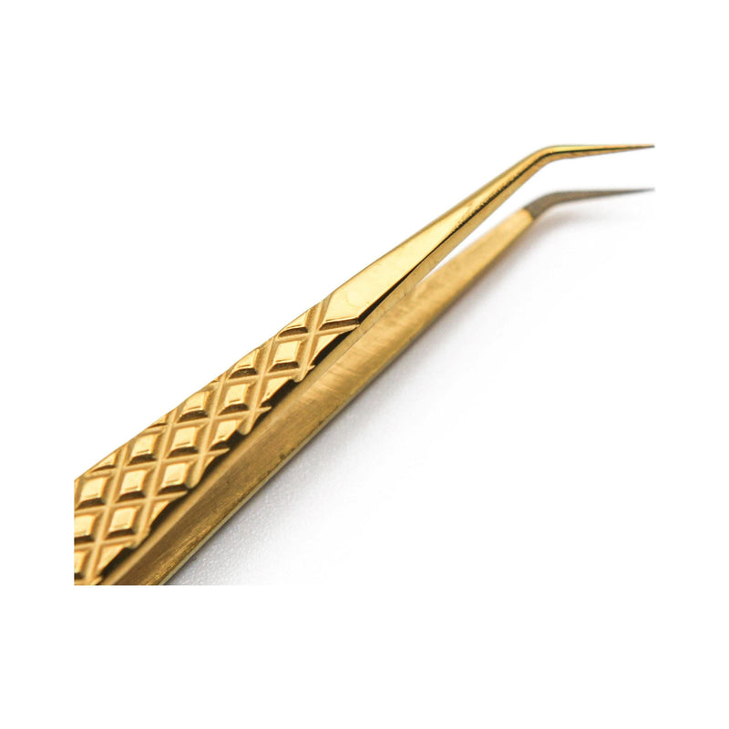 Mega Lash Academy Gold Micro Fiber - MF4 - 45 Degree Volume Tweezers Tweezers