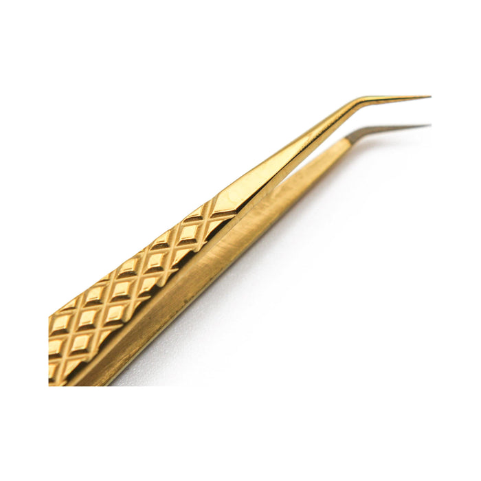 Mega Lash Academy - Gold Micro Fiber - MF4 - 45 Degree Volume Tweezers