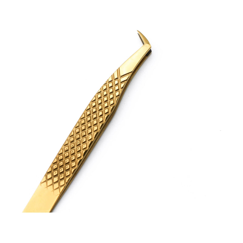 Mega Lash Academy Gold Micro Fiber - MF5 - Boot Volume Tweezers Tweezers