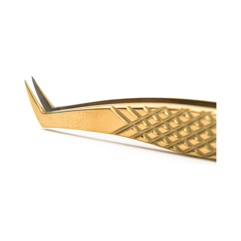 Mega Lash Academy Gold Micro Fiber - MF5 - Boot Volume Tweezers Tweezers