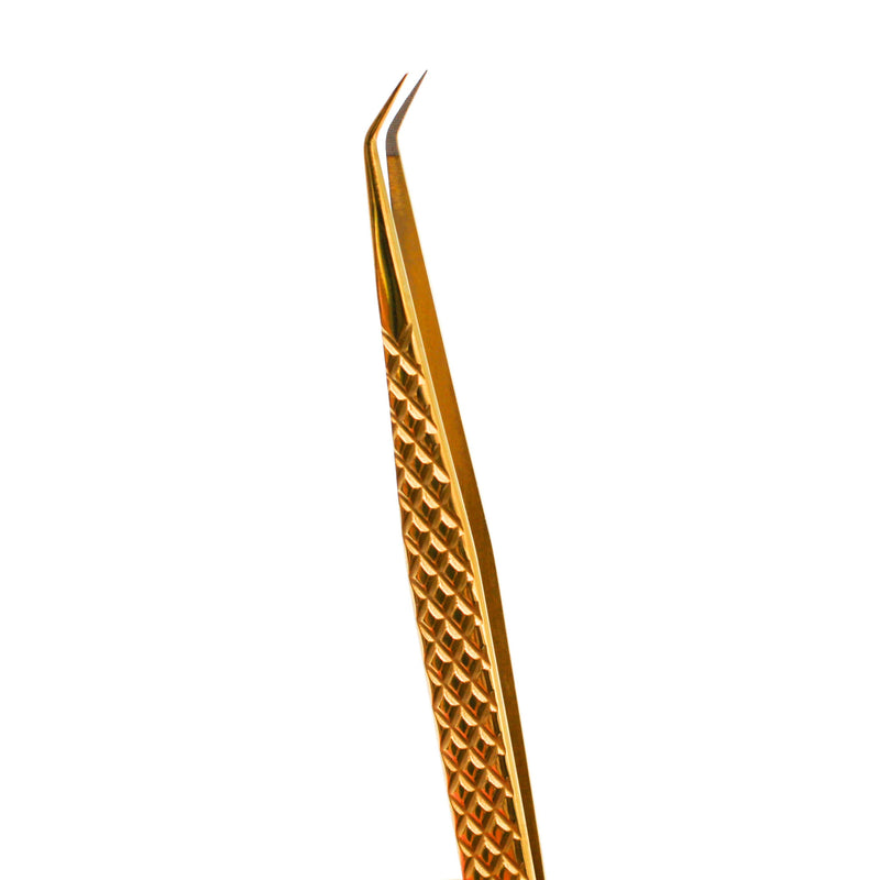 Mega Lash Academy Gold Micro Fiber - MF7 - Xtra Long Skinny Tweezers Tweezers